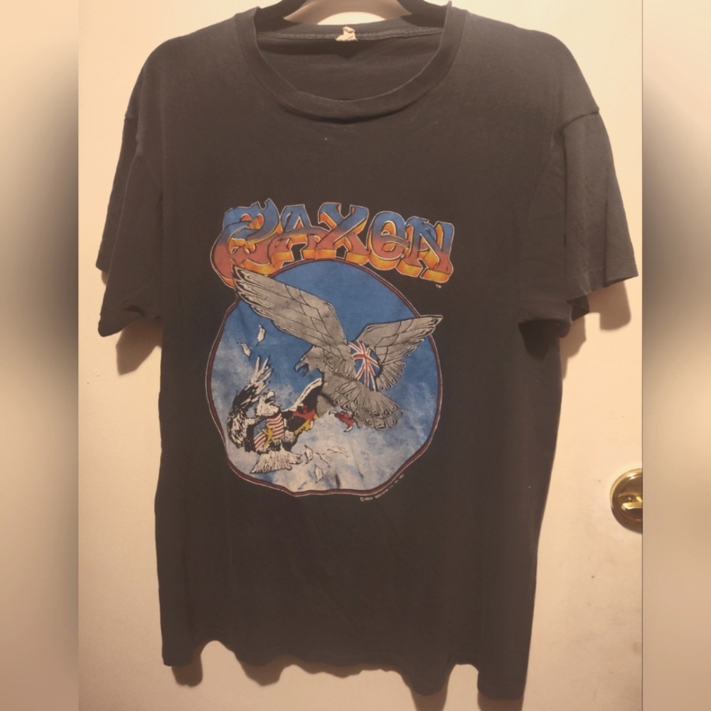 Saxton original vintage rock t shirt